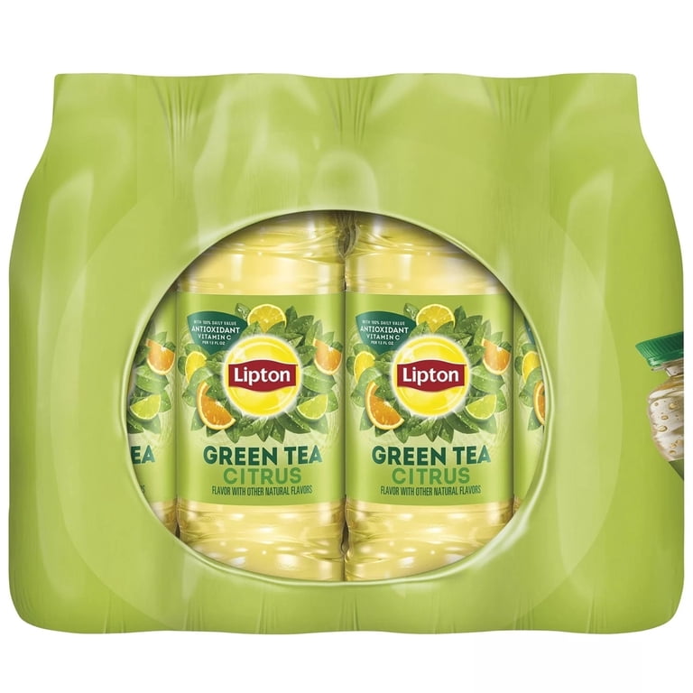 Lipton Green Tea with Citrus, 24 Pack, 16.9oz Bottles, Low Calorie