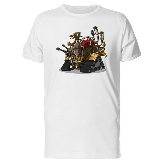 Cartoon Tank Steampunk T-Shirt Men -Image by Shutterstock, Male 4X-Large