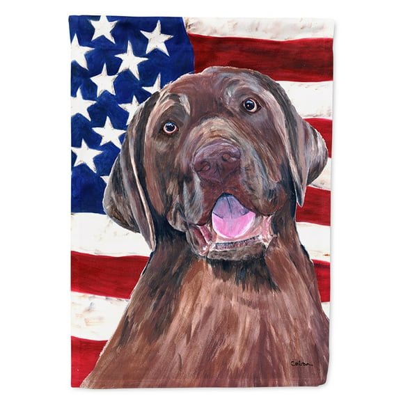 USA American Flag with Labrador Garden Flag