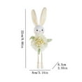 thumbnail image 2 of 8.6 Inch Easter Bunny Figurines - Pastel Color Plush Bunny Hanging Ornaments for Easter Decoration, Spring Tea Party, Baby Shower Supplies and Holiday Home Tabletop Centerpieces, 2 of 6