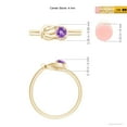 thumbnail image 4 of ANGARA Natural Solitaire Amethyst Infinity Knot Ring in 14K Yellow Gold for Women (Size-4mm) | February Birthstone, Birthday, Anniversary, Jewelry Gift for Women | Natural Amethyst Ring, 4 of 9