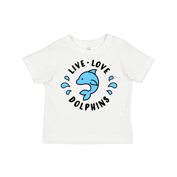 Inktastic Live Love Dolphins Boys or Girls Toddler T-Shirt