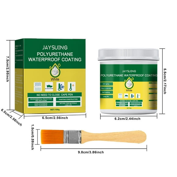 Sealant Waterproof Invisible Sealant Polyurethane Coating Leak Agent With Brush For Repairing Wall Toilets 100g