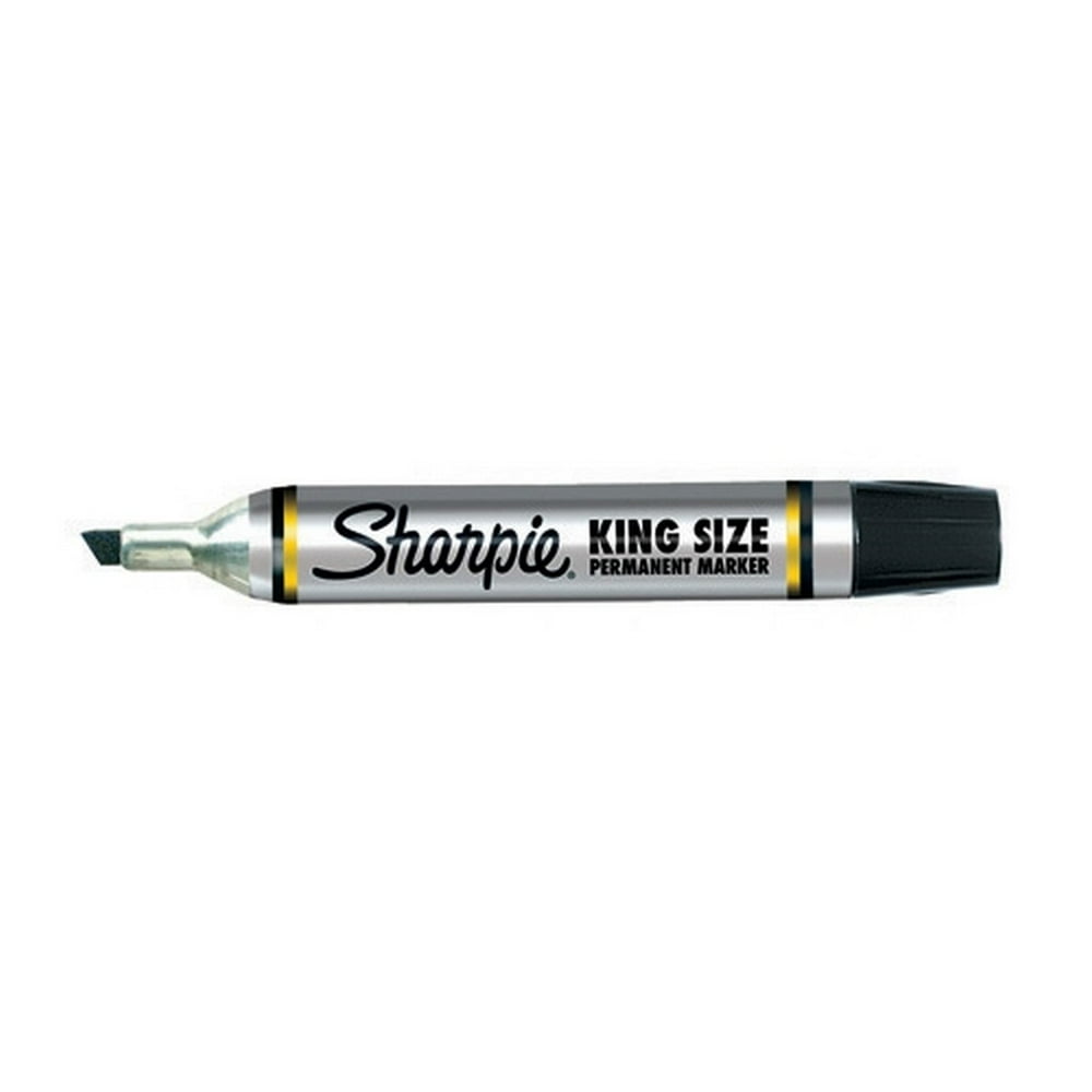 Sharpie King Size 1/4" ChiselTip Black Markers (12 Per/Case) Walmart