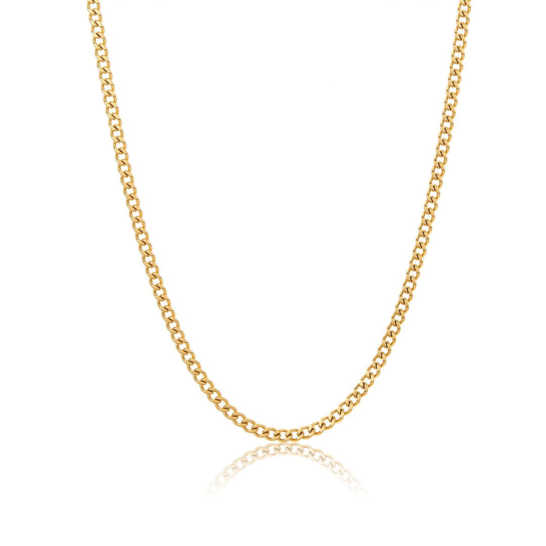 24' 3mm Cuban Curb Chain gold