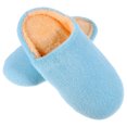 thumbnail image 3 of GOOHOCHY Zapatillas de casa peludas y acogedoras para mujer Zapatillas de felpa acolchadas de algodón para hombre Zapatillas de casa de invierno para parejas - Tamaño 40/41 (Azul), 3 of 7