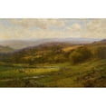 thumbnail image 3 of Alfred Augustus Glendening 24x17 Black Modern Framed Museum Art Print Titled - Landscape with Cattle&nbsp;And Haystacks (1892), 3 of 5