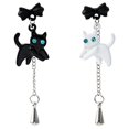 thumbnail image 1 of Pendientes de gato QUANZHOUTIANDI con diamantes de imitación para mujer, 1 of 2