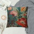 thumbnail image 2 of ARISTURING  Poppy Pillowcases Abstract Tropical Blooming Flower Floral Autumn Colors Retro Throw Pillow Cover Case Decorative Cushion for Couch Bed, 2 of 5