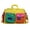Yellow, variant on Large Capacity Expandable Stylish Color Block Travel Duffel Bag Multi-Pocket Weekender Overnight Bag with Adjustable Shoulder Strap, Perfect for Sports Gym Vacation 
