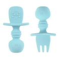 thumbnail image 2 of FNNMNNR Baby Fork and Spoon Set  2 Set Silicone Self Feeding Utensil Easy Grip Toddler Cutlery Kit with Storage Box BPA-Free Anti-Choke for Infant Toddler Children First Training Weaning, 2 of 10