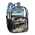 thumbnail image 5 of ALAZA Clear Backpack Tennis Racket Balls on Blue PVC Transparent BookBag, 5 of 7