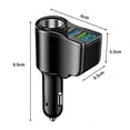 thumbnail image 3 of Car Cigarette Lighter Splitter with 4 Ports & Voltage Display, Fast Charge 4 Devices Simultaneously, Power GPS, Vacuums, and Portable Fridges, 3 of 8