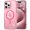 Pink, variant on ELEHOLD for iPhone 15 Pro Max Glitter Clear Magentic Case,Transparent Clear Soft TPU Bling Shiny Design Compatible with Mag Safe Shockproof Fashion Girly Case for iPhone 15 Pro Max,Gold