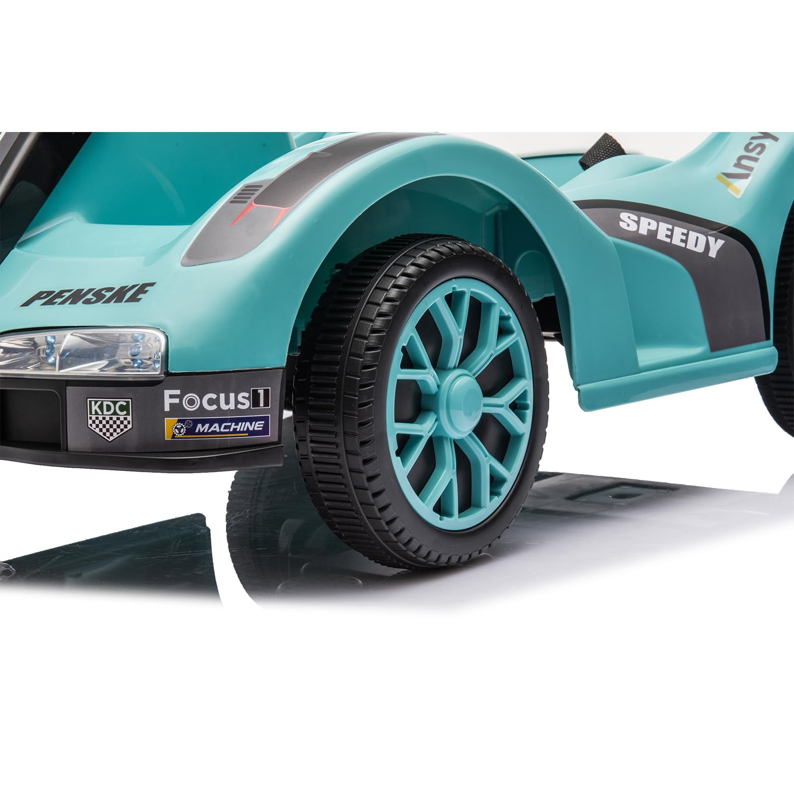 Ride on Go Kart fir Kids, 12V Battery Powered Kids Electric Go Kart Toy, Kids Electric Ride on Car Toy w/2.4 G Remote Control, Multi-Function Center Console, 1.8~3.2 MPH Speed, Three-Point Safety Belt