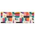 thumbnail image 6 of Yayeee Kitchen Valance Rod Pocket 54" x 18" Living Room Window Curtain, Beige Abstract, 6 of 6