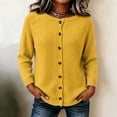 thumbnail image 3 of cocolona Womens Solid Color Sweater Cardigan Button Down Crew Neck Plus Size Knit Cardigan Loose Casual Soft Basic Sweater Sizes XS-4XL, 3 of 6