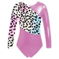 thumbnail image 2 of Ocealan Gymnastics Leotard for Girls Biketards Sparkly Unitard Quick Dry One-Piece Bodysuits Outfit Colorful Leopard 10, 2 of 6