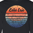thumbnail image 4 of Inktastic Lake Erie Distressed Retro Sunset Long Sleeve T-Shirt, 4 of 5