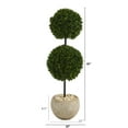 thumbnail image 3 of 45” Boxwood Double Ball Artificial Topiary Tree in Sand Colored Planter (Indoor/Outdoor) by Nearly Natural, 3 of 4