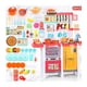 thumbnail image 2 of Cocina de Juguete The Baby Shop - MJL-89 con 65 accesorios Rosa - con luz y sonido, 2 of 6