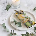 thumbnail image 3 of Cloth Napkins Set of 4 - 20x20 Inches, Sunflower Gnomes Washable Reusable Table Napkins, Spring Farmhouse Vintage Daisy Floral Leaf Soft & Absortbent Dining Napkin for Party Wedding Hotel Restaurant, 3 of 8