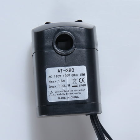 Mini Submersible Water Pump with LED Light for Aquariums KOI Fish Pond Fountain Waterfall U.S.