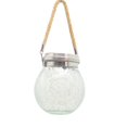 thumbnail image 1 of Bola de luz solar colgante de cristal roto agrietado para decoración de jardín, patio y césped en cuatro colores, 1 of 5