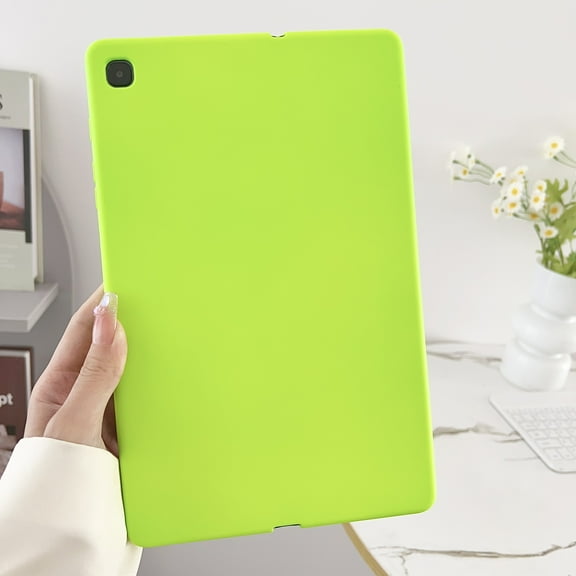 Decase Compatible with Samsung Galaxy Tab S6 Lite 10.4 Inch 2019 Model SM-P610/P615/P617 Case, Back Shell, Shockproof Cover,Slim Light Flexible TPU Soft Skin Silicone Cover,Fluorescentgreen