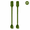 Green 2-piece set, variant on Dual-Ended Silicone Jam Spatula and Spoon, 10-Inch Long Handle Jar Scraper for Smooth Spreading and Mixing, Flexible Mini Stirring Tool for Bottom of Bottles