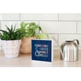 thumbnail image 4 of Sunshine Kisses Wishes Colorful Script 5 x 5 Wood Tabletop Sign Plaque, 4 of 4