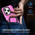 thumbnail image 4 of ELEHOLD Rugged Case for iPhone 15 Pro Max Heavy Duty Case with Foldable Ring Holder Kickstand Function Non-Slip Military Grade Drop Protection Shockproof Cover for iPhone 15 Pro Max,pink, 4 of 8