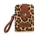thumbnail image 7 of Wrangler Cow Print Wallet Women Small Credit Card Holder with Rfid Blocking Zip Credit Card Case,Compact & Easy to Carry Gifts for Women, Leopard, 7 of 7