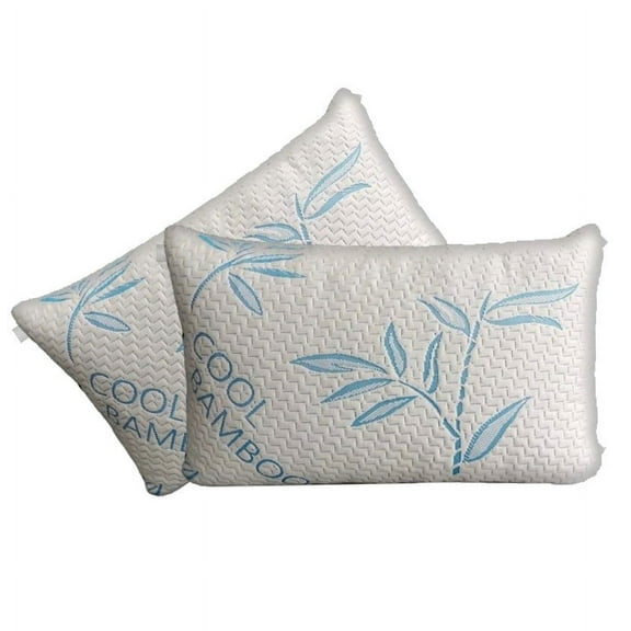 2 Pack Queen Size Pillows - Shredded Memory Foam Adjustable Pillow - Removable/Washable Cover ,Bed Pillows for Back, Stomach, Side Sleepers