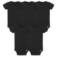 thumbnail image 1 of Gerber Baby 5-Pack Solid Onesies Bodysuits, Black, 3-6 Months, 1 of 3