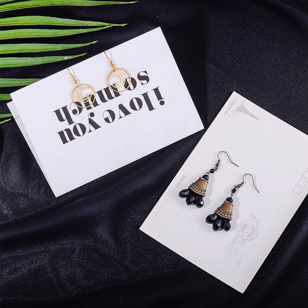 Brass French Earring Hooks Flat Earring Hooks Nickel Free with Beads and Horizontal Loop Antique Bronze 15mm Hole: 2mm 21 Gauge Pin: 0.7mm