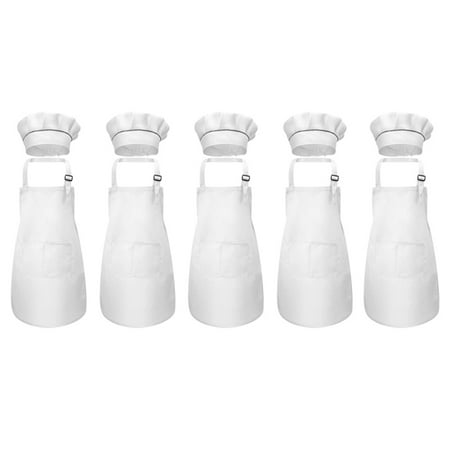 

10-Piece Children s Apron and Chef Hat Set Adjustable Children s Kitchen Apron for Cooking and Painting