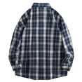 thumbnail image 4 of Amzcrzy Men's Shirts Long Sleeve Button Plaid Shirts Cotton Regular Oversized Relaxed Fit Flannel Shirt, 4 of 9
