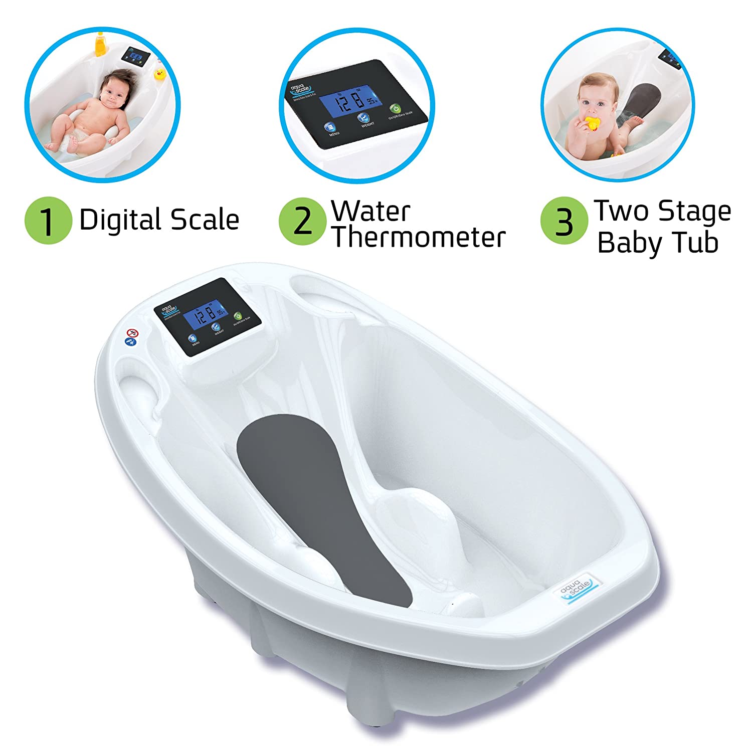 AquaScale 3-in-1 Digital Scale, Water Thermometer and Infant Tub - image 5 of 5