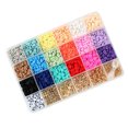 thumbnail image 1 of Bearachild Juego de cuentas planas de arcilla de 24 rejillas, Kit de cuentas espaciadoras de polímero con caja de almacenamiento, suministros de joyería Artesanía Bearachild HA013486-00, 1 of 6
