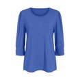 thumbnail image 5 of Godom Blouses for Women Dressy Casual 3/4 Length Sleeve Womens Tops Solid Color Tshirt, 5 of 7