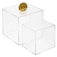 thumbnail image 3 of UPGRATOR 2 Pcs Transparent Monitoring Banks Acrylic for Adults Simple Design Money Storage, 3 of 8
