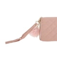 thumbnail image 5 of Unique Bargains 1 Pc Coin Purse Wallet Portable Rhombus Check Wristband Plush Pom Zip Coin Purse Pouch Pink, 5 of 5