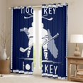 thumbnail image 2 of Homewish Ice Hockey City Black Out Curtains,Hockey Stick Curtains Pack of 2 (42x63 Each),Blue White Bedroom Curtains For Boys,Ultra Soft Bedroom Decorative, 2 of 6