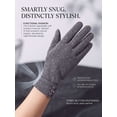 thumbnail image 5 of Deago Womens Winter Warm Gloves With Sensitive Touch Screen Texting Fingers, Fleece Lined Windproof Gloves (Gray), 5 of 8