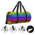 thumbnail image 5 of Easygdp Colorful Glitter Rainbow Travel Bag, Camping, Weekend, Carry On Overnight Duffel Bag with Shoulder Strap, 5 of 8