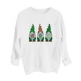 thumbnail image 5 of Charella Sweatshirts for Women St Patricks Day Decorations Long Sleeve Crewneck Tops 2024 Trendy T-shirt,White,L, 5 of 5