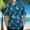 Dark Blue, variant on Tejiojio Men's and Big Men's Classic Tops Clearance Men's Hawaiian Print Lapel Short Sleeve Shirt