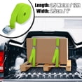 thumbnail image 2 of 6pcs 1" x 12' Cargo Tie Down Straps Lashing Straps Travel Luggage Strap Adjustable with Cam Lock Buckle for Car Green, 2 of 6