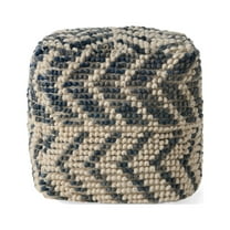 Bonnie Boho Wool and Cotton Large Ottoman Pouf